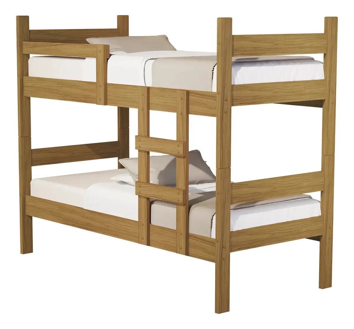 Beliche Alana Vira Duas Camas Separadas Resistente De Mdf Cor Nature Nenhum