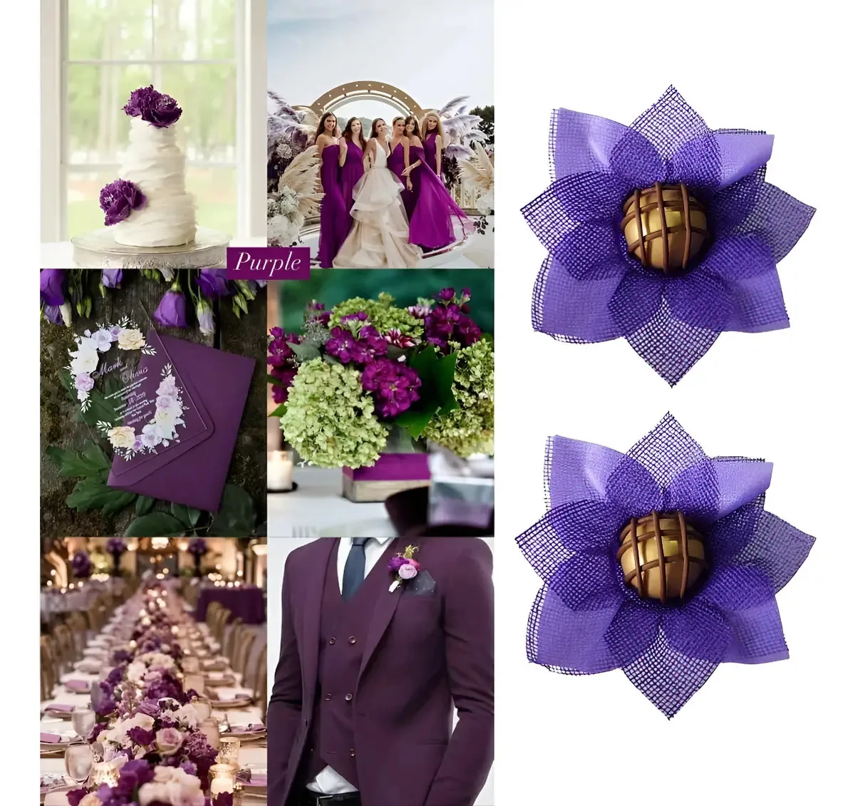 50 Forminhas Doces Modelo Rosa Nobre Casamento Aniversário Cor Roxo