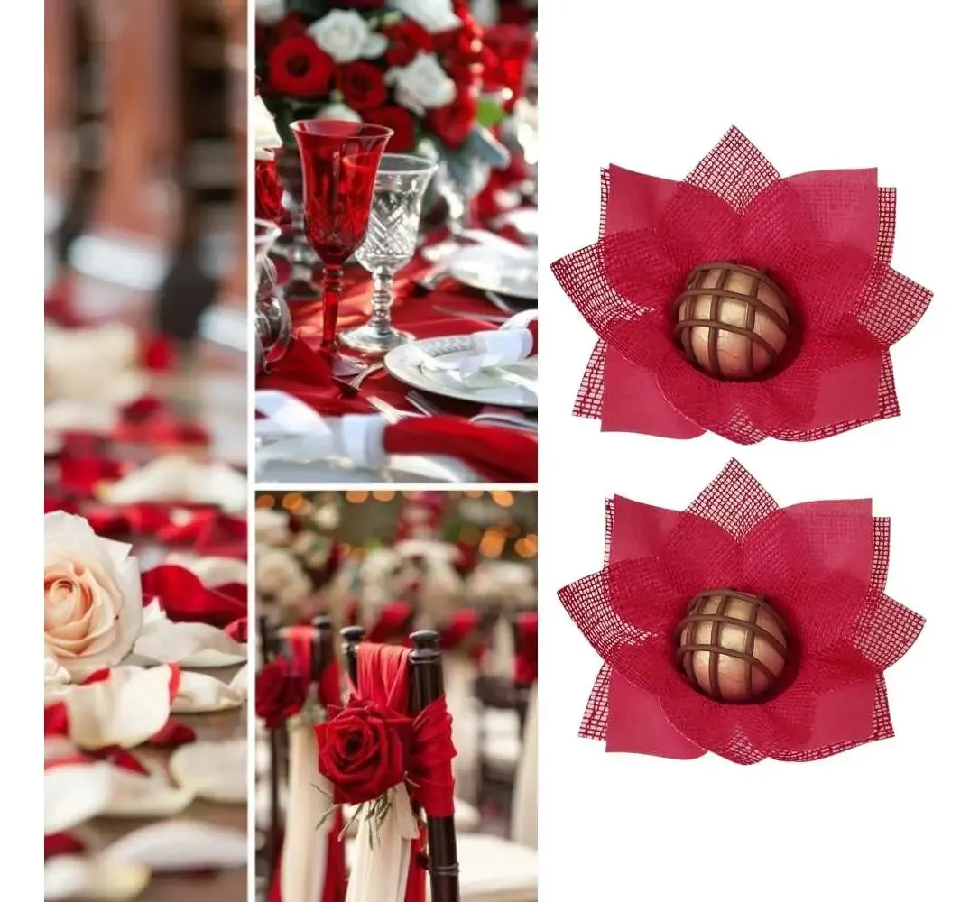 50 Forminhas Doces Modelo Rosa Nobre Casamento Aniversário Cor Vermelho Intenso