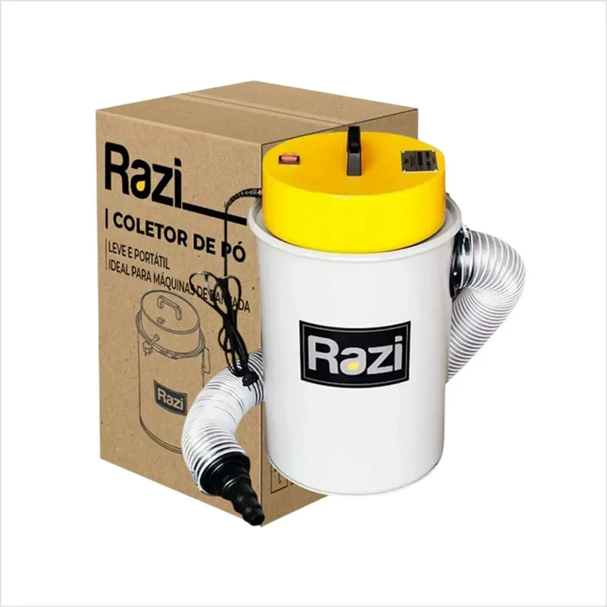 Coletor De Pó Máquina Bancada 1100w 45 L Rz-c100 Razi