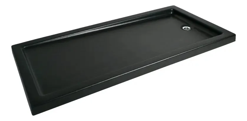 Receptáculo de chuveiro de acrílico preto Ferrum Niza Khios Ra15-ns