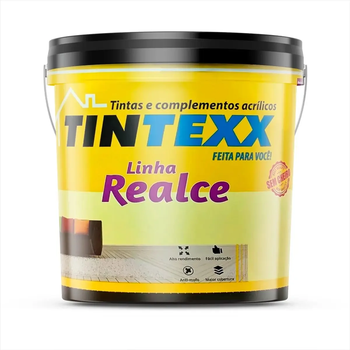 Massa Textura Grossa Acrílica Branca Interno Externo 25kg