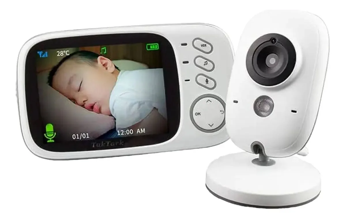 Babá Eletrônica Tela Monitor Colorido Noturno Microfone Bebê