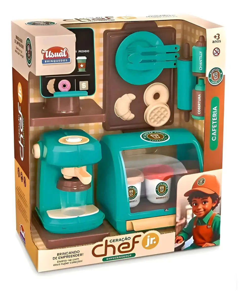 Cozinha De Brinquedo Usual Brinquedos Cafeteria - Verde