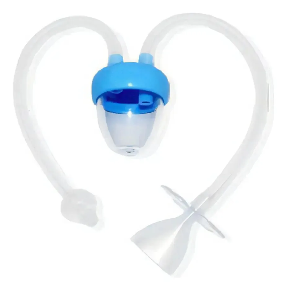 Aspirador nasal de silicone San Up 3278, 0 meses a partir de 0 meses, cor azul com transparente
