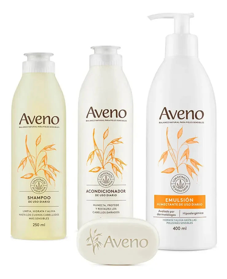 Aveno Conjunto Limpeza Cuidado Corporal Sh + Ac + Sab + Emulsão