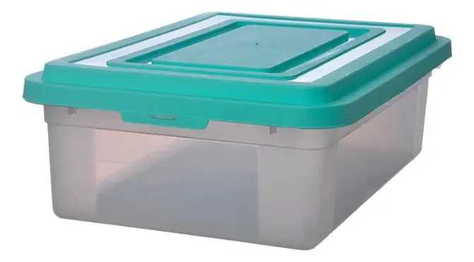 Recipiente para alimentos Gemplast 650 36L cor transparente/verde