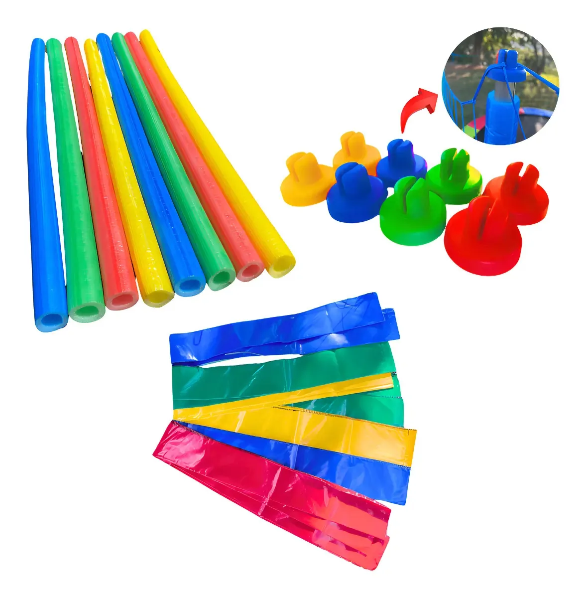 Kit Isotubos Blindados e Capas para Cama Elástica Val Brinquedos