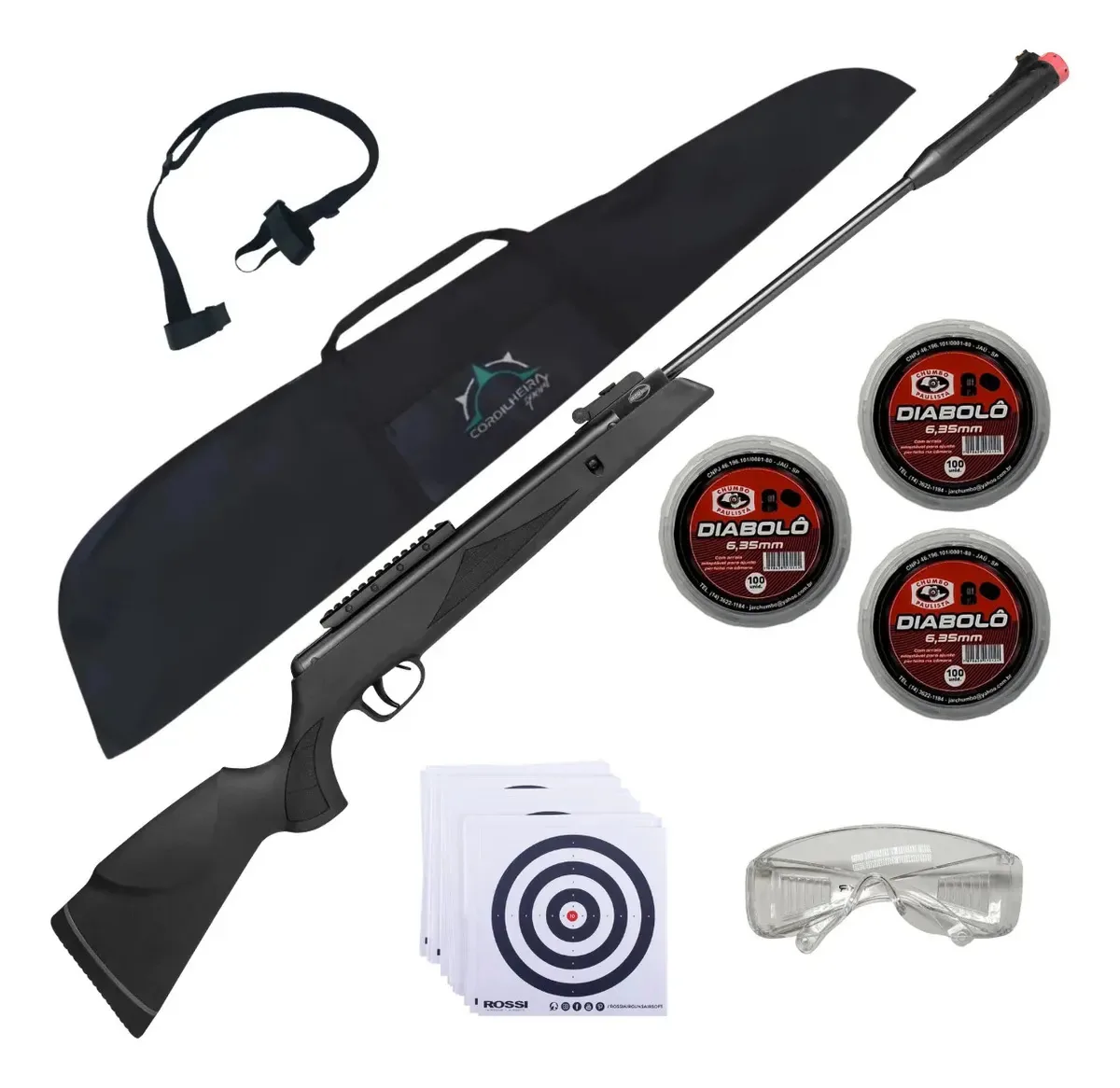 Carabina De Pressão Rossi Viper Gas Ram 80kg 6,35mm 6.35 Mm
