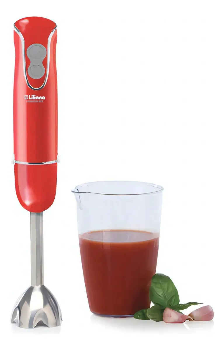 Processador Minipimer Liliana Rainbow Mix Red