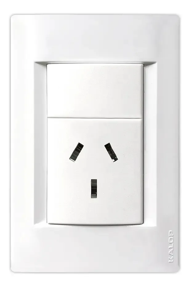 Conjunto armado civil Toma 20 Amper Kalop de alta qualidade. Cor: branco