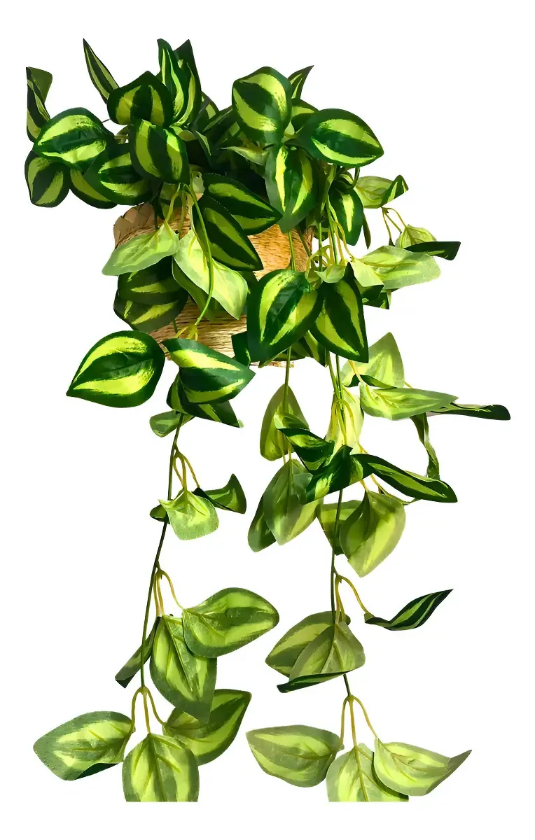 Jiboia Artificial Pendente 60cm Tecido Verde kkia
