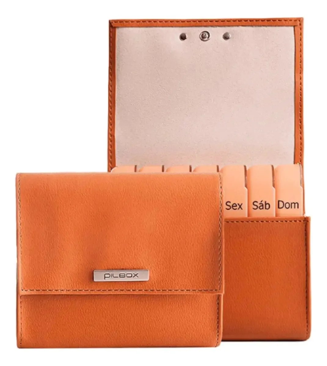 Porta Comprimidos Semanal Pilbox Maxi Castanho 7 Compartimentos