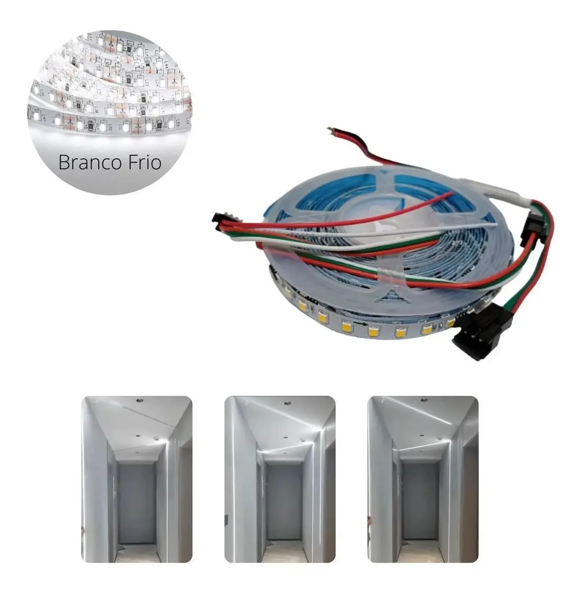 Fita Led 5m Luz Efeito Sequencial Vai E Volta Perfil Led
