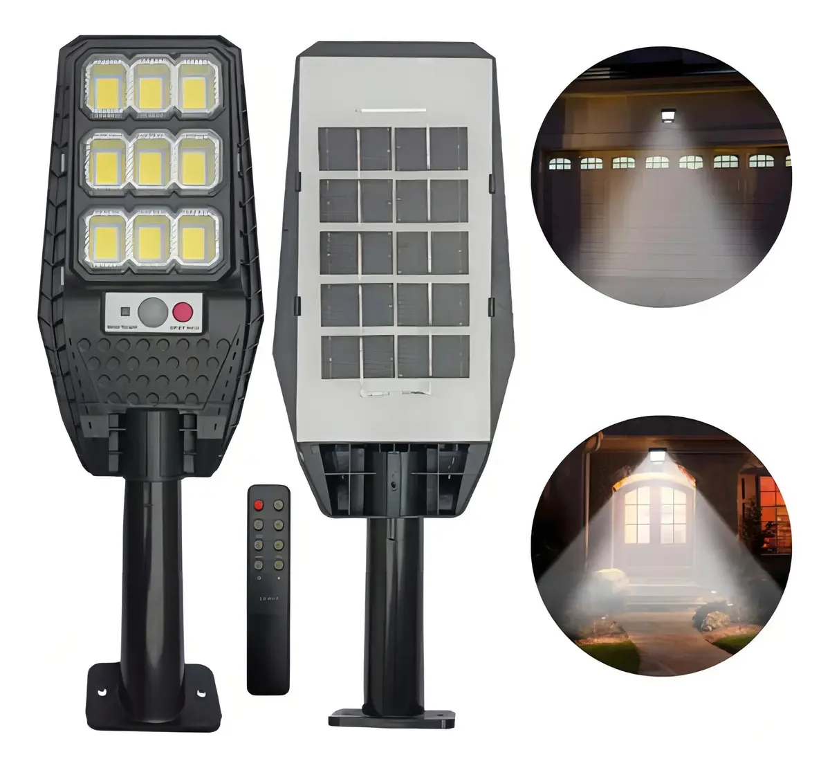 Luminária Lâmpada Energia Solar Externa 100w Controle E