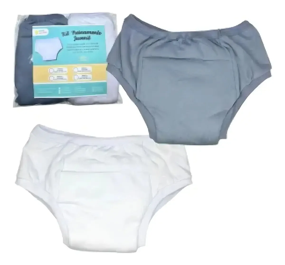 Roupa Intima Absorvente Cueca Reutilizável Geriatrica 2un Bc Tamanho GG
