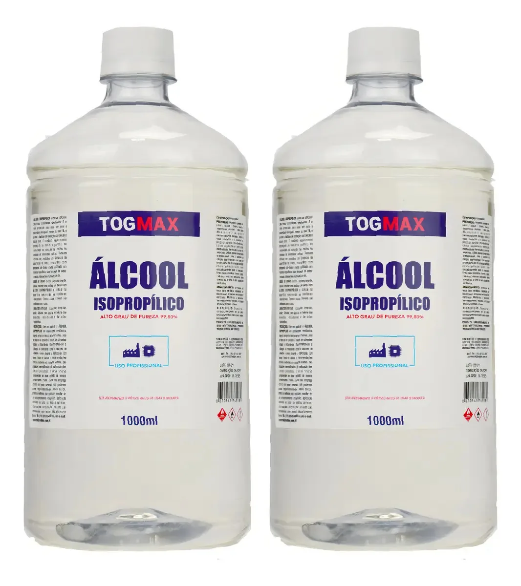 2x Álcool Isopropílico 99,8% 2l Limpeza De Placa Eletrônico