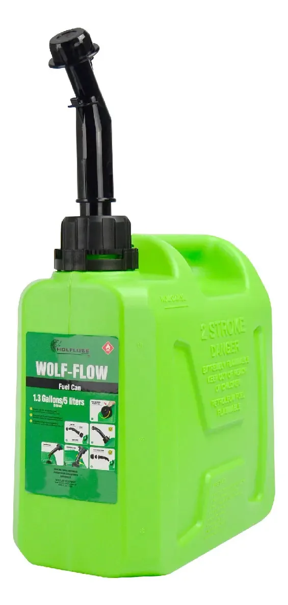 Galão Tanque Combustível Álcool 5 Litros C/ Bico Wolflube