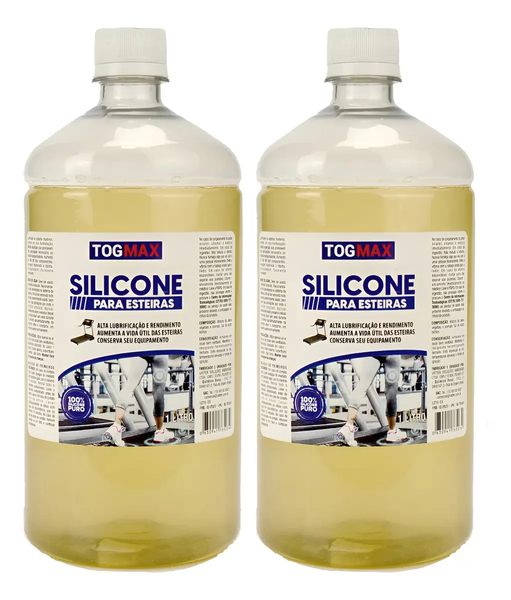 Kit Silicone Lubrificante Esteira Ergométrica Academia 2l