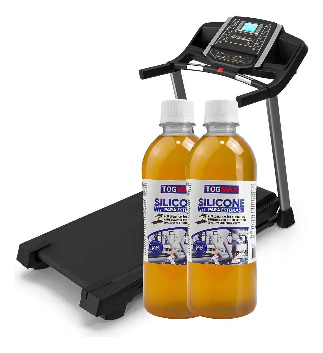 Kit 2 Silicones Oleo Lubrificante Líquido Para Esteira 500ml
