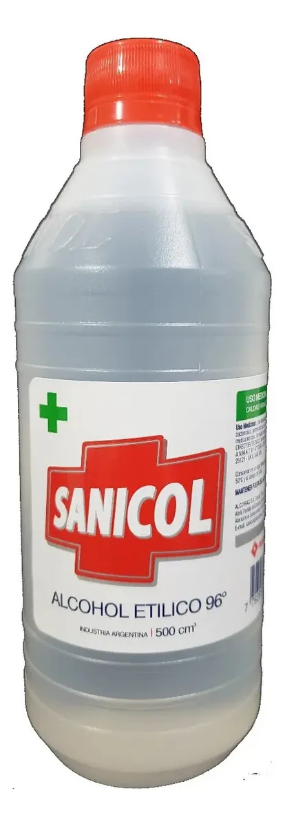 Álcool etílico fino 96% x 500 ml
