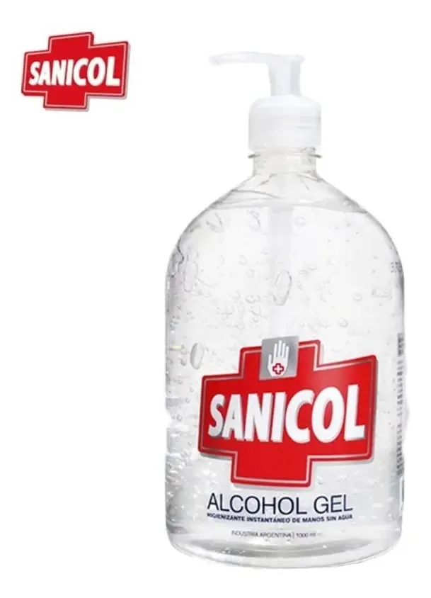 Álcool em gel SANICOL Álcool em gel com válvula de fragrância de álcool com dispensador de 1000 ml