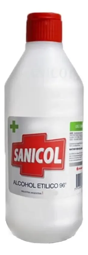 Alcohol Etilico Sanicol 96° X 500cc Tapa Con Precinto