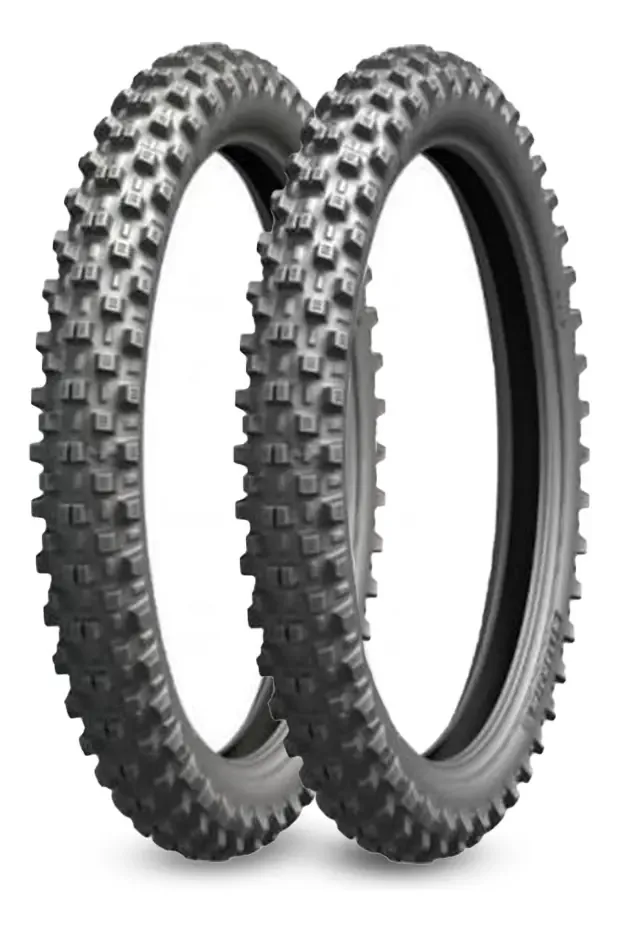 Par Pneus Michelin Tracker 100/100-18 e 80/100-21 para Trilha