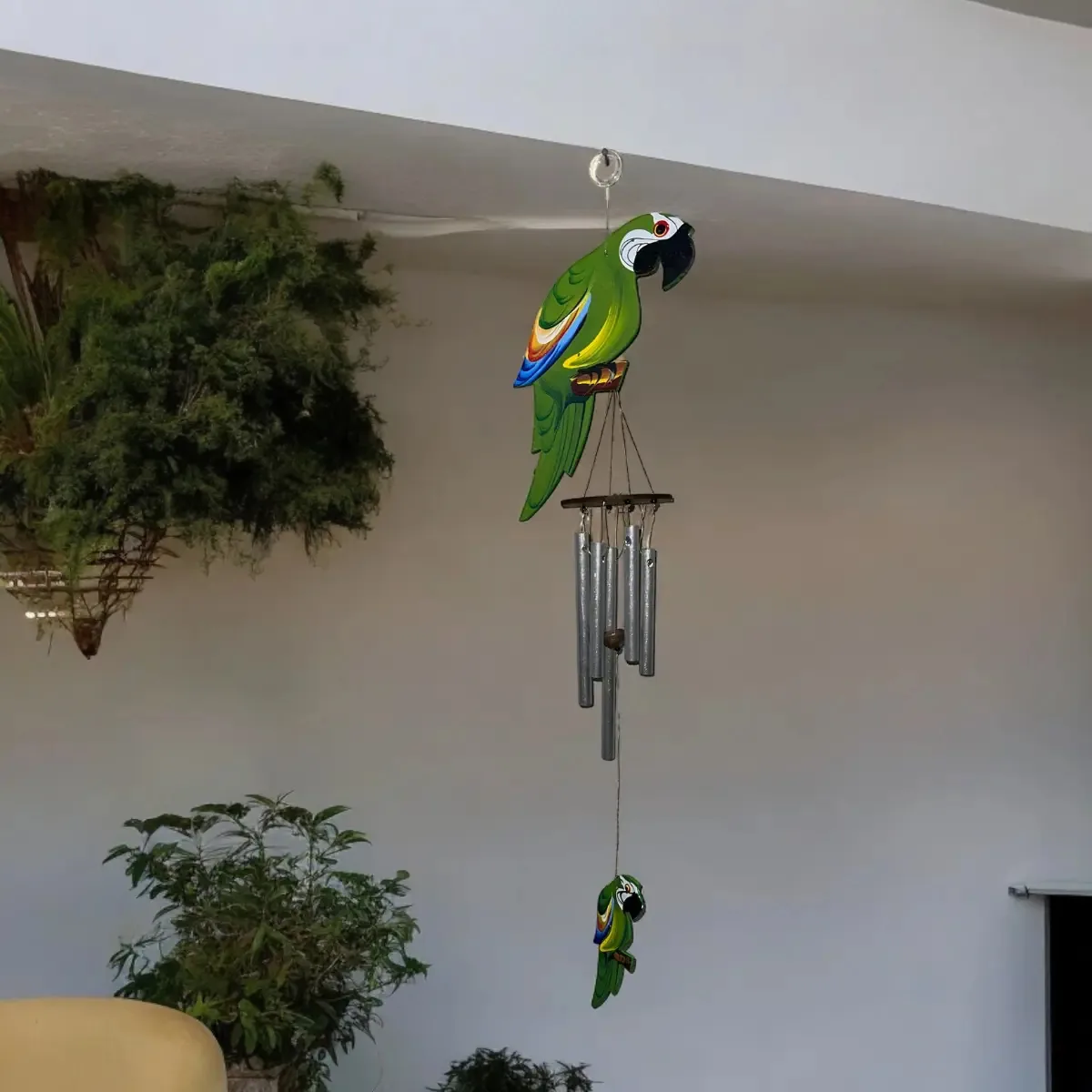 Sino Ou Mensageiro Dos Ventos Arara Cor Verde