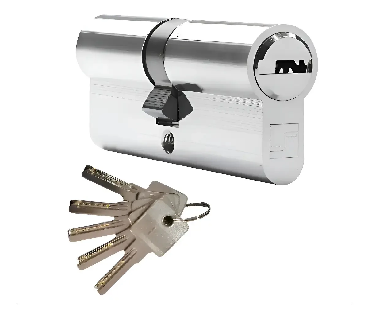 Miolo de Fechadura Euro Multiponto Fortezza de 90mm com 5 Chaves