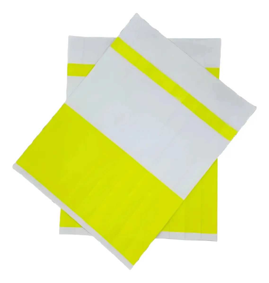 1.000 Pulseira De Identificação Para Impressão Jato De Tinta Cor Amarelo Fluor