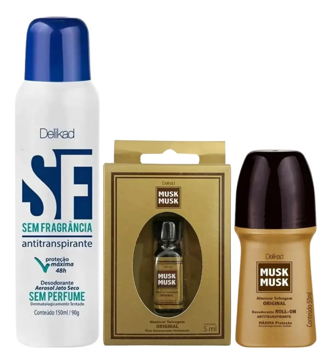 Antitranspirante em aerossol Delikad SF, Musk aloe vera