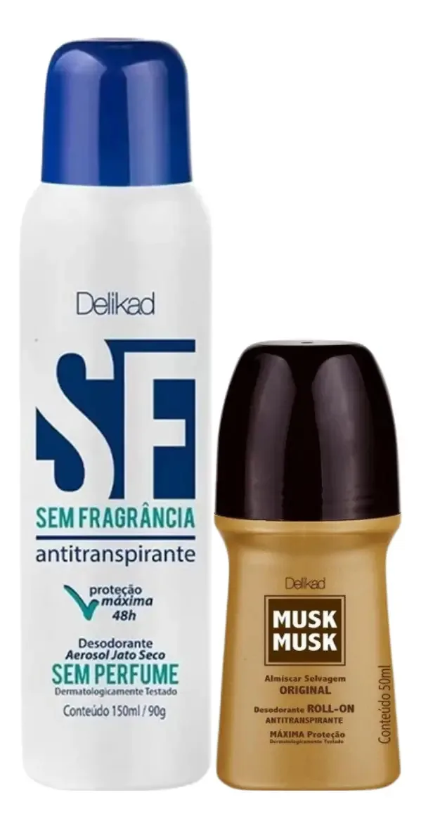 Antitranspirante em aerossol Delikad SF, Musk aloe vera