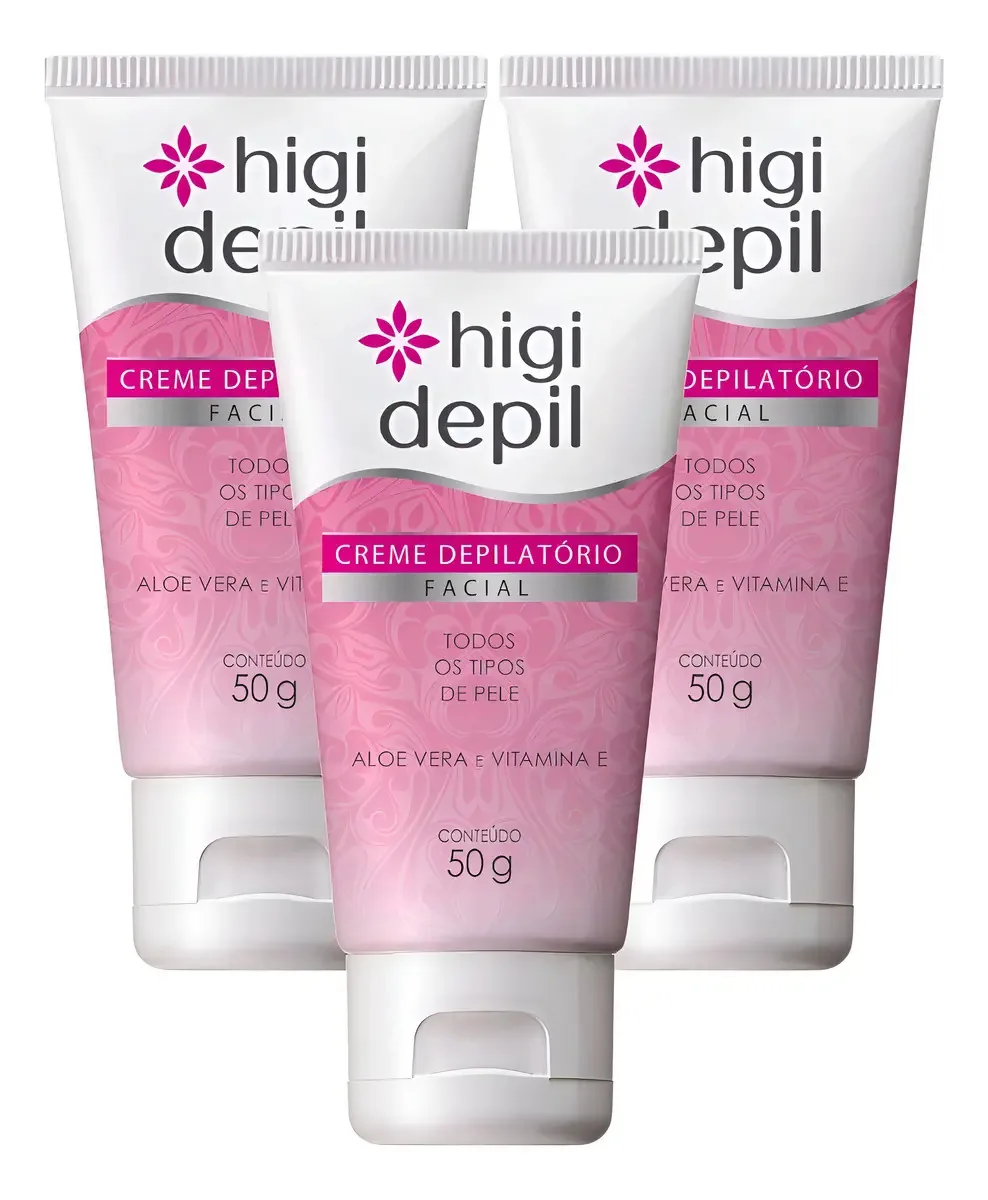 Kit C/3 Creme Depilatório Daxx Higi Mulher 50g Todos Os Tipos De Pele