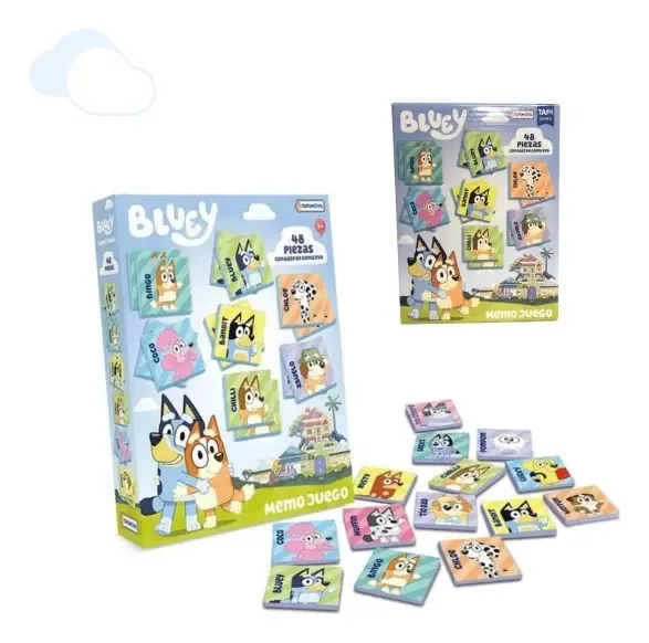 Conjunto de base de borracha Eva didática Memo Bluey de 48 peças