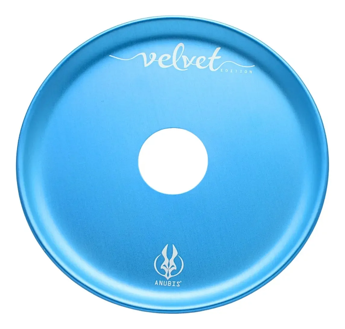 Prato Anubis Velvet Aluminio Anodizado Para Narguile Cor Azulbb
