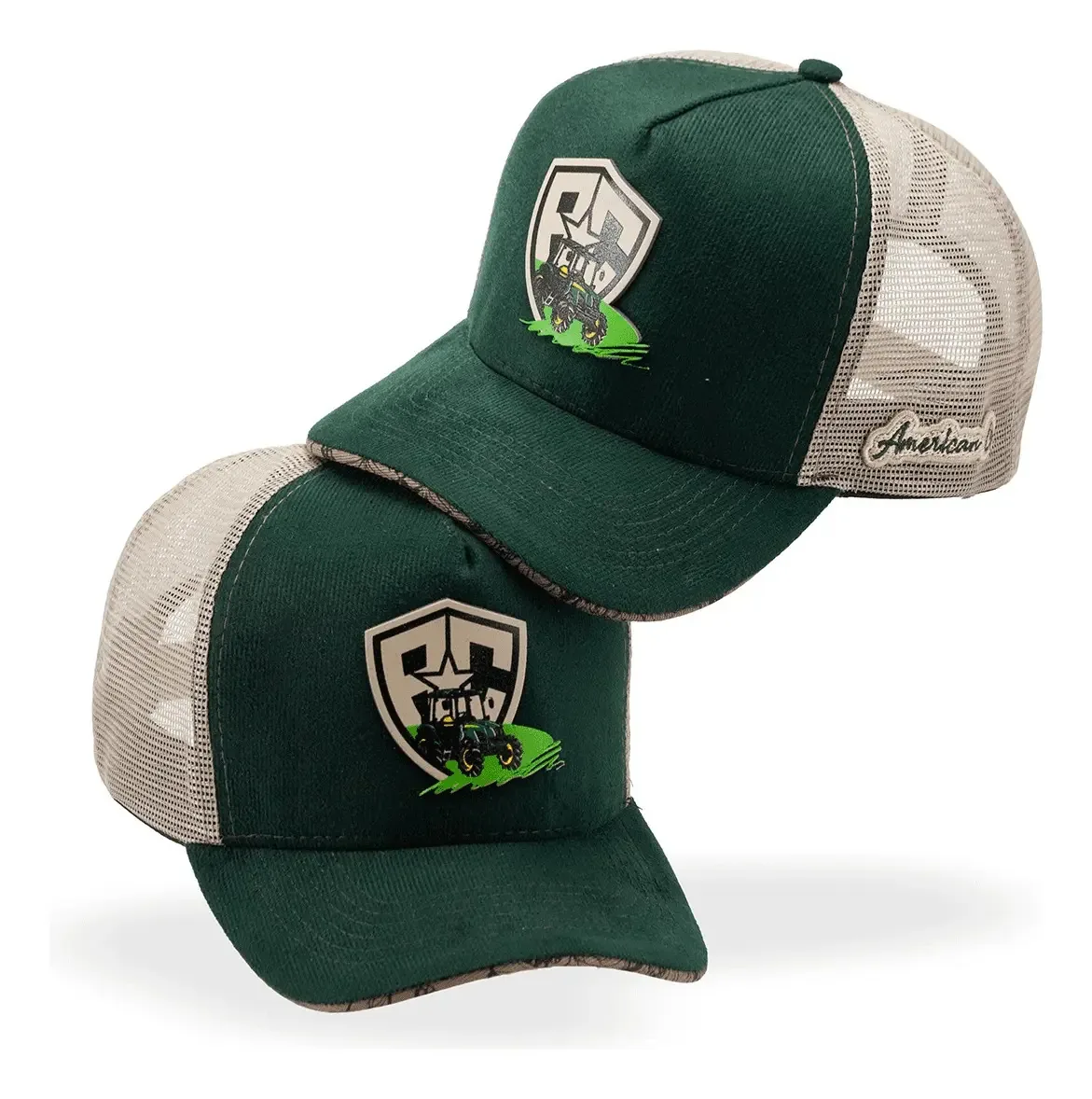 Boné Country Masculino Feminino Modelo Trucker Agro Verde Verde Militar 58 Cm