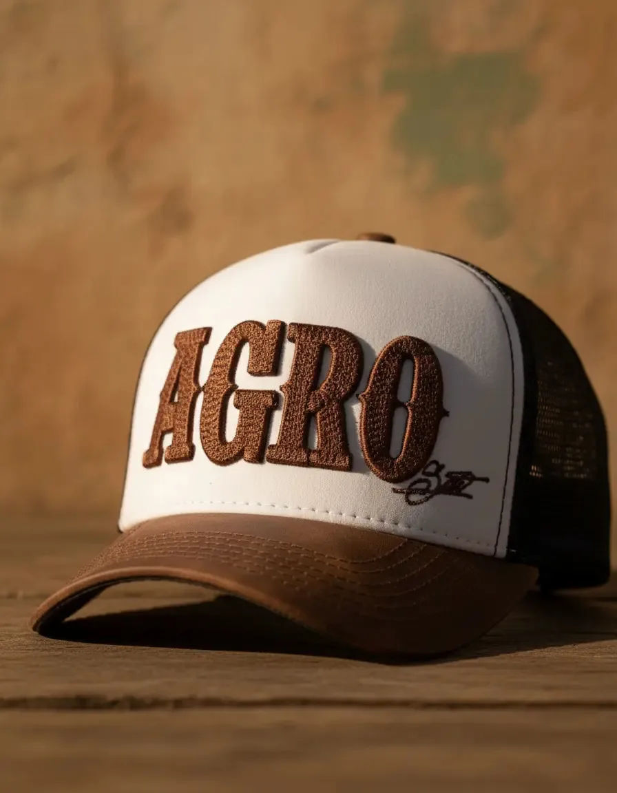 Boné Country Trucker Telinha Aba Curva Estilo Agro Pecuária Branco Un