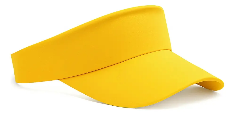 Viseira Lisa Cores Ajuste Resistente Proteção Solar Cor Amarelo Tamanho Un