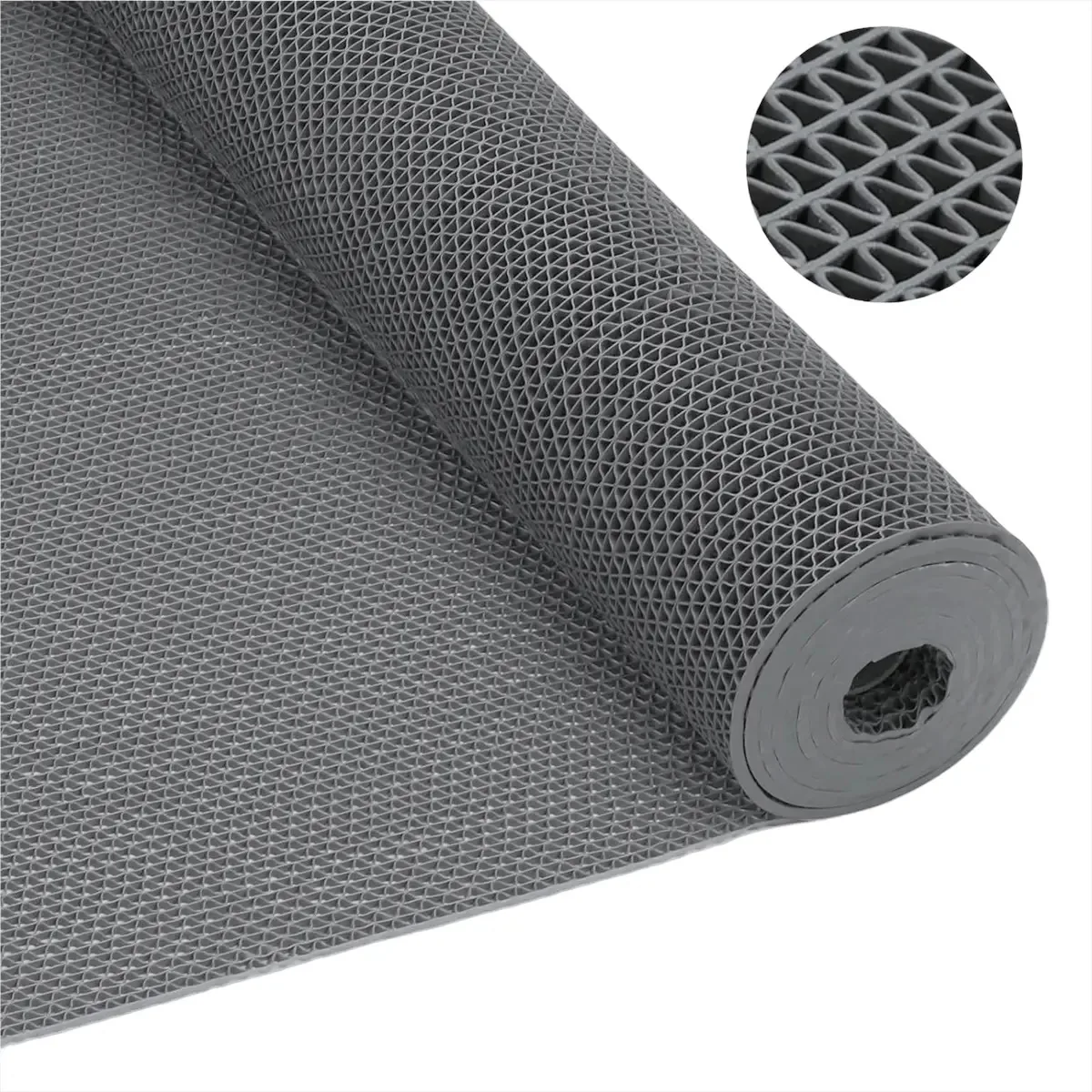 Tapete Antiderrapante Kapazi 1,2m X 10m Antifungo S-kap Cor Cinza