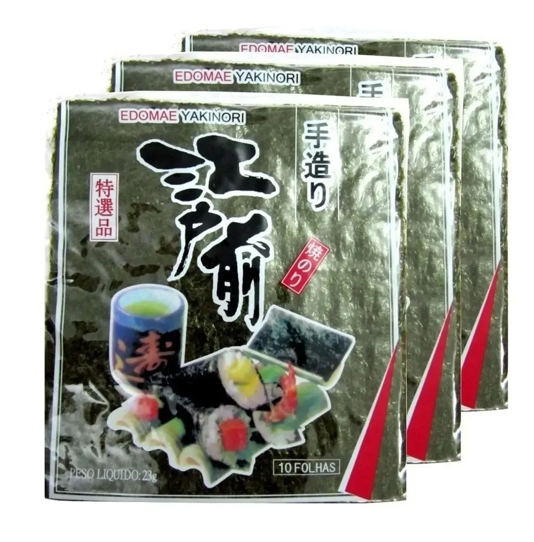 30 Folhas Alga Marinha Nori Edomae Temaki Hot Roll Sushi