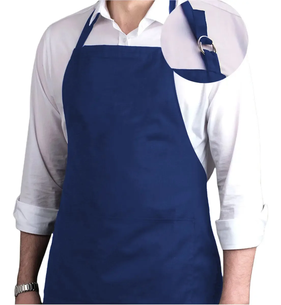 Kit 3 Avental de Cozinha Inteiro Brim Azul-marinho Perbella Uniformes