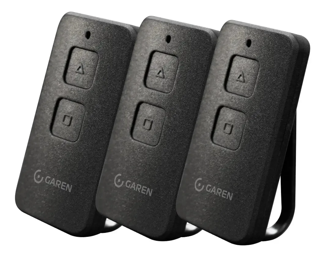 Kit C/ 3 Controles Remoto Portão Garen 433 Tx Light Cor Preto
