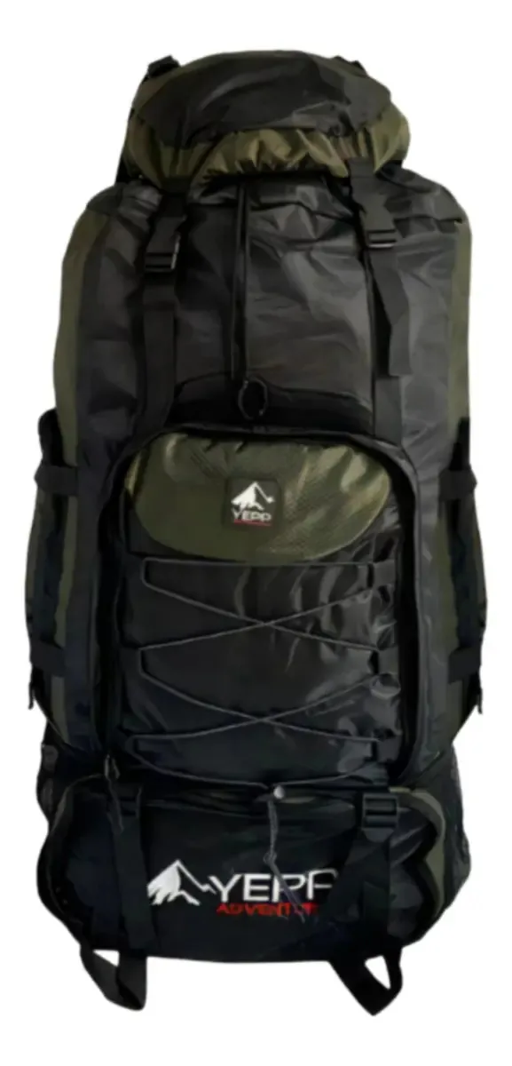 Mochila Camping 75l Montanhismo Impermeável Viagem Cargueira Cor Verde Desenho Do Tecido Lisa