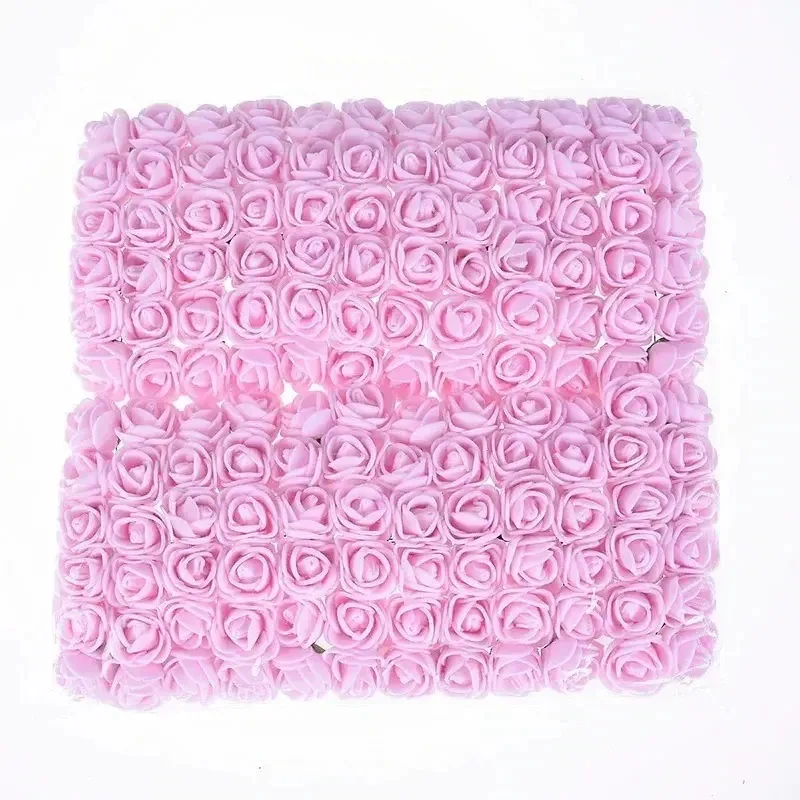 144 Mini Rosas Flores Artificiais Rosa Flor Eva