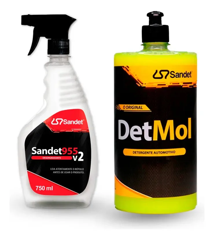Desengraxante Automotivo 750ml + Shampoo Det Mol 1l