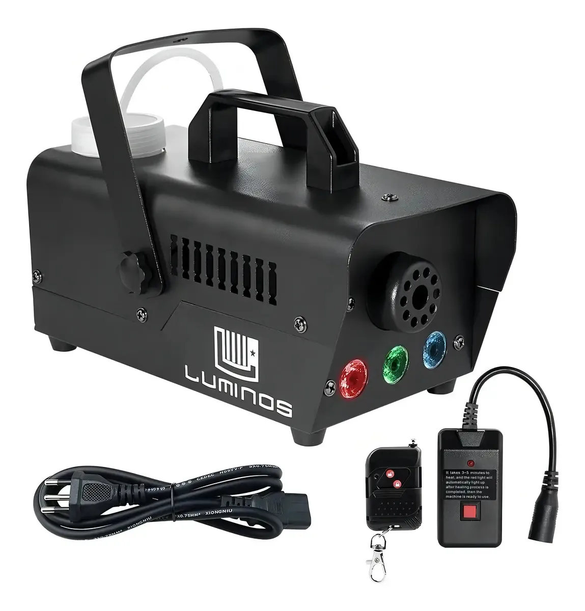 Máquina de Fumaça 600W Luminos RGB LED Controle Sem Fio