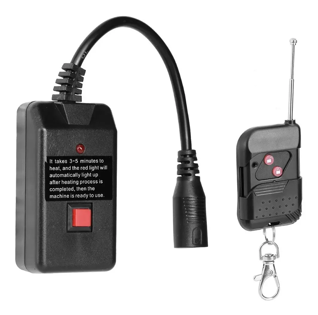 Controle Remoto Sem Fio Universal Maquina Fumaça C/ Receptor Cor Preto