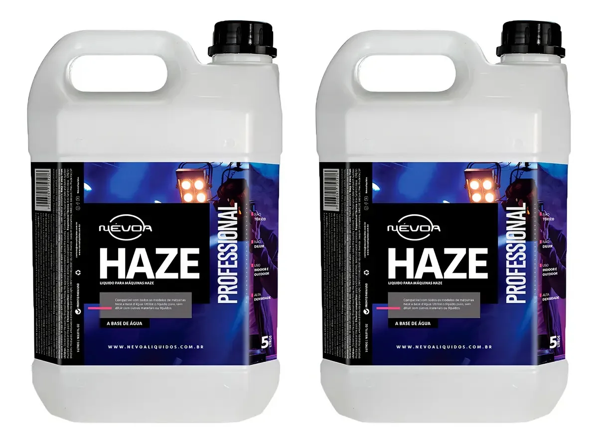 2 Liquido Haze A Base De Água 5 Litros Nevoa P/ Máquina Haze