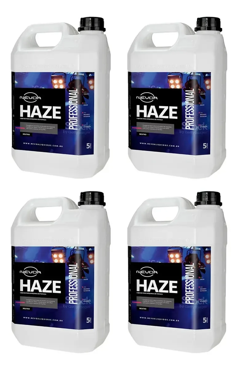 4 Liquido Haze A Base De Água 5 Litros Nevoa P/ Máquina Haze